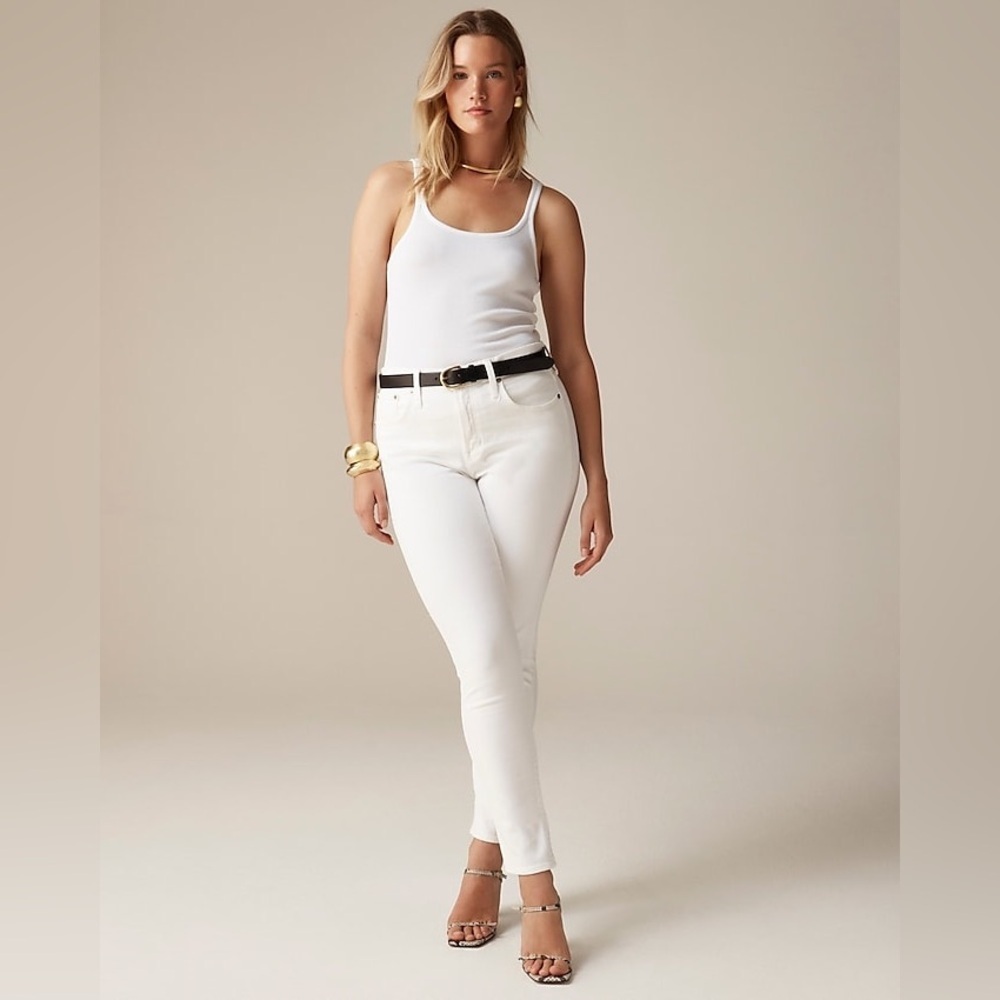 NWT J.Crew 9" toothpick jean in white wash